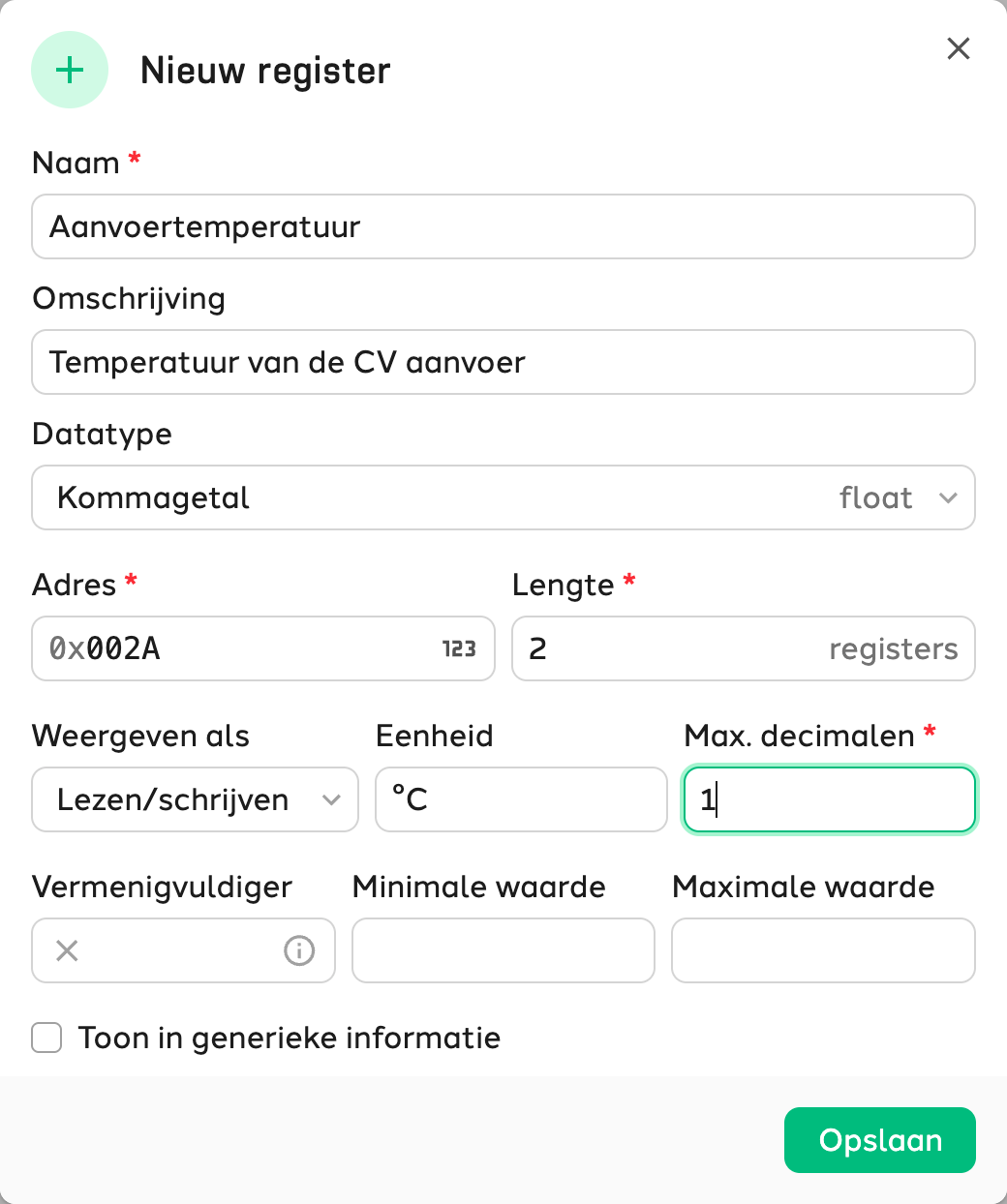 Nieuw register
